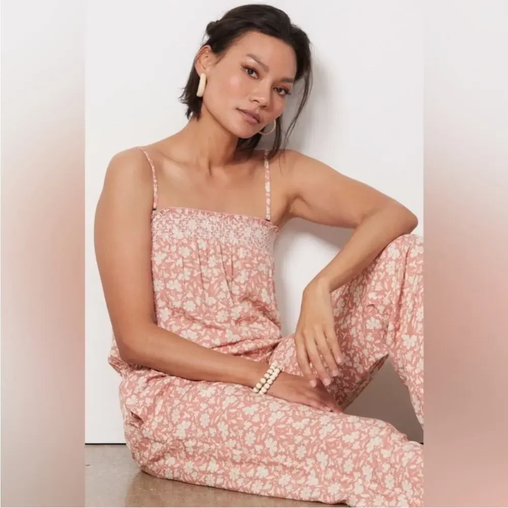 Faherty Renata Floral Jumpsuit Size M - Picture 4 of 10